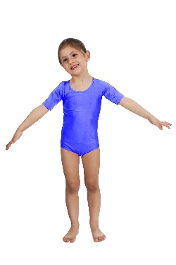 BODY DANZA LYCRA MEZZA MANICA BLU BABY